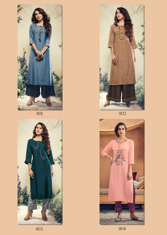 Vintage Nx By Vink Viscose Printed Kurti With Bottom Catalog